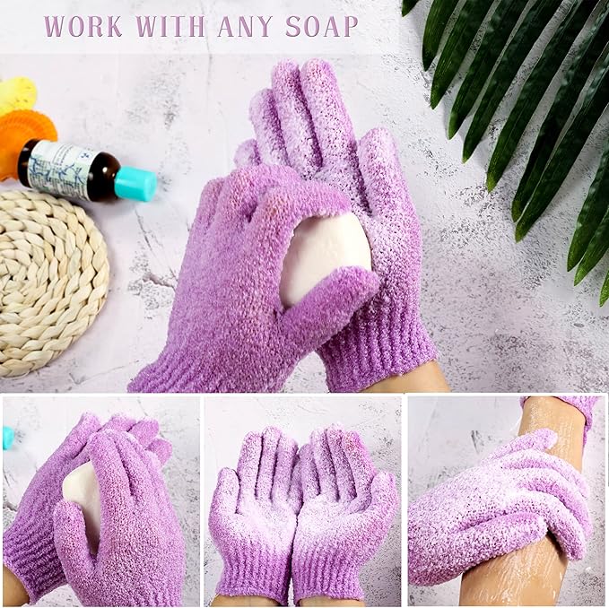 Bath gloves,16 pcs exfoliating bath