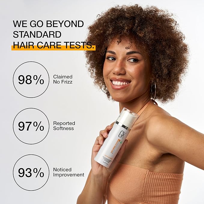 GK HAIR Global Keratin Leave In Conditioner Cream (4.4 Fl Oz/130ml) Conditioning Hydrating Smoothing Moisturizing & Frizz Control For Dry Damaged Hair Taming before Swimming or Exercise