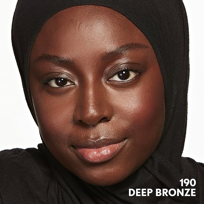 COVERGIRL Clean Invisible Foundation Makeup, Dewy & Glowy Natural Finish, Buildable Coverage, Skin-Like Smooth Look, Vegan, Deep Bronze, 1oz