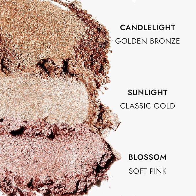COVER FX Custom Enhancer Highlighter Makeup Palette - Buildable Illuminating Highlight - Use on Eyes, Cheeks and Body - Travel Friendly