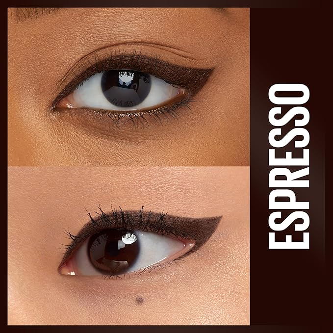 Maybelline Unstoppable Waterproof Mechanical Brown Eyeliner Pencil, Easy to Apply, Smooth Glide, Up to 24 Hour Wear, Espresso, Pack of 2