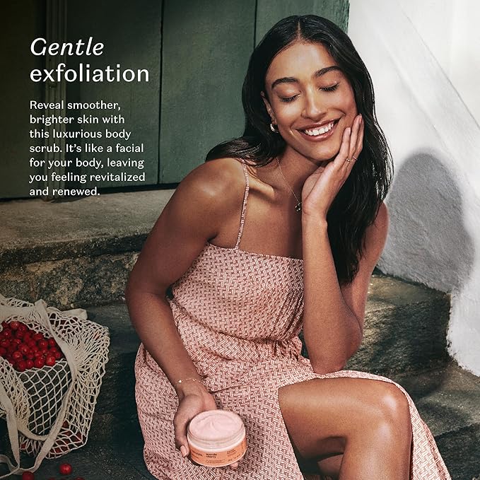 Nativa SPA by O Boticario Acerola Cherry Renewing Body Scrub, Gentle Exfoliation for Smooth, Radiant Skin, 7.05 Ounce (200g)