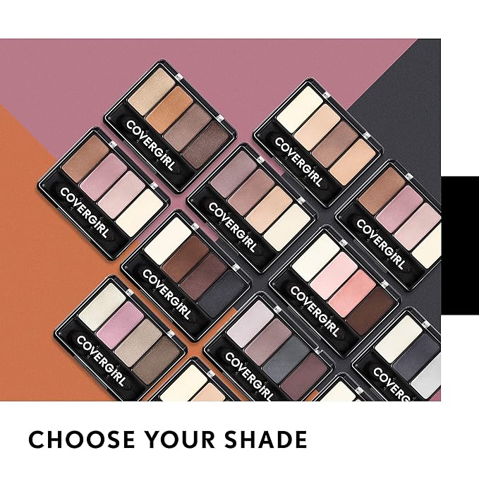 COVERGIRL 3-Pack Sterling Blue Shimmer Eyeshadow, Silky Sheer Formula, Easy to Blend, Cruelty-Free, Eyeshadow Makeup, Palette