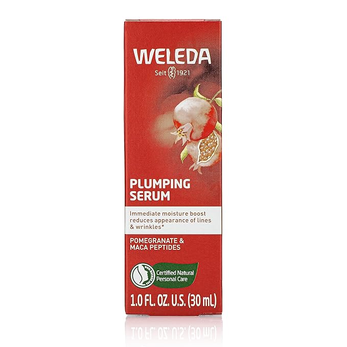 Weleda Face Care Plumping Serum, Plant Rich Serum with Peptides from Pomegranate and Maca Root