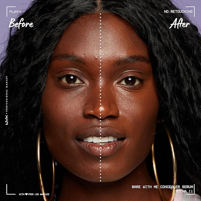 NYX PROFESSIONAL MAKEUP Bare With Me Concealer Serum, Up To 24Hr Hydration - Mocha