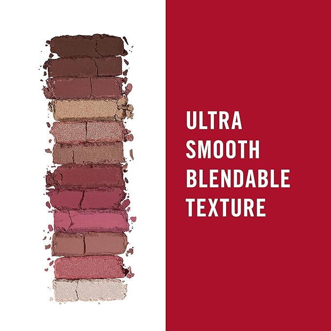 Rimmel London Magnif'Eyes Eyeshadow Palette, 12 Shades, Blendable Formula, Versatile, 007, Crimson, 0.5oz