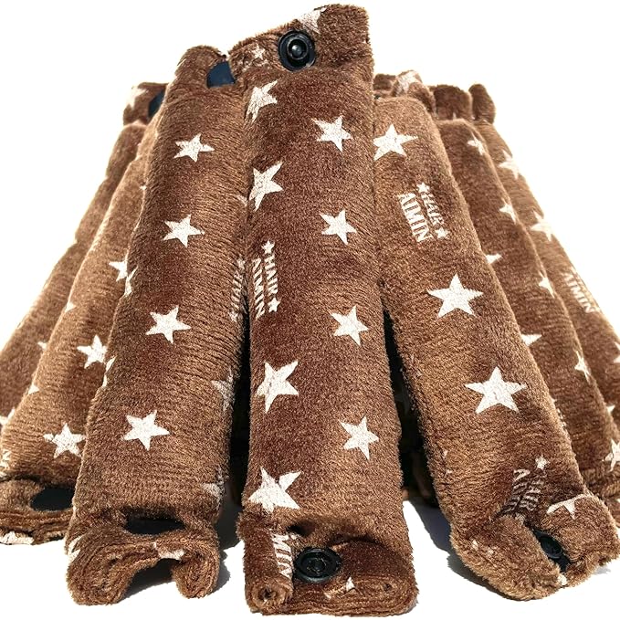 Aimin Hair Heatless Hair Curlers No Heat, Heatless Curls Overnight Blowout Rods, No Heat Hair Curlers To Sleep In, Soft Flexi Rods For Long Hair, Thick Curling Rod Styling Tools(20pcs star coffee)