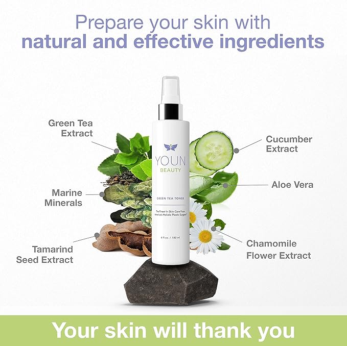 YOUN Beauty Green Tea Toner Face Mist Spray, Anthony Youn 180 ML