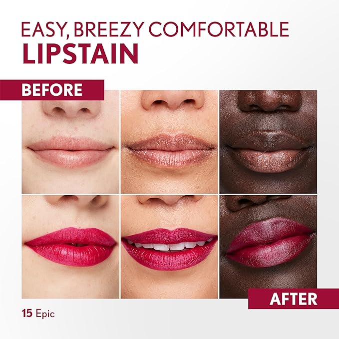 COVERGIRL Outlast Lipstain Bundle - 15 & 65 Colors, Vegan Formula