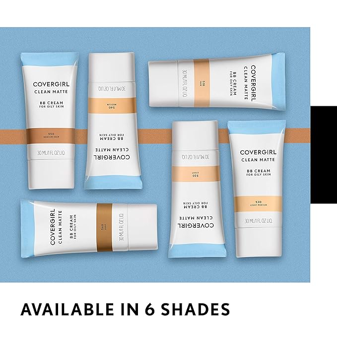 COVERGIRL - Clean Matte BB Cream, Oil-Free, Long-Lasting, of 2)