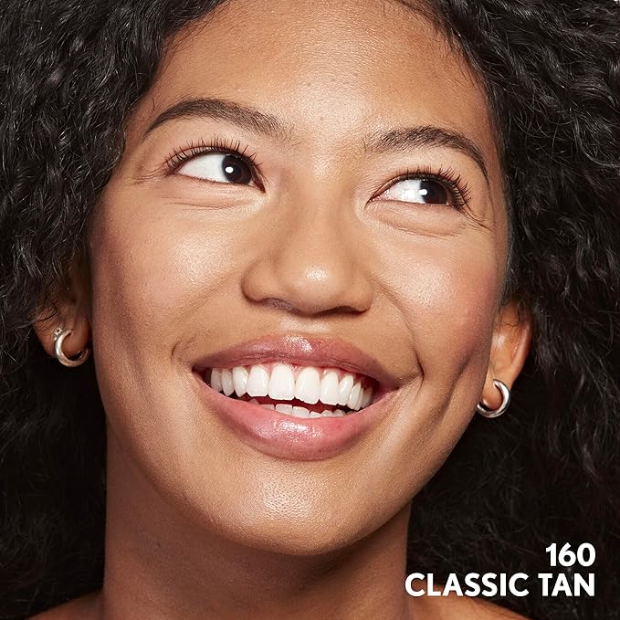 COVERGIRL Clean Invisible Foundation Makeup, Dewy & Glowy Natural Finish, Buildable Coverage, Skin-Like Smooth Look, Vegan, Classic Tan, 1oz