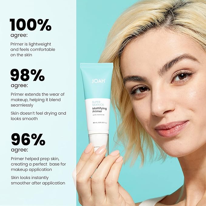 JOAH Beauty Super Sidekick Mattifying Makeup Primer, Pore 1.01 Oz