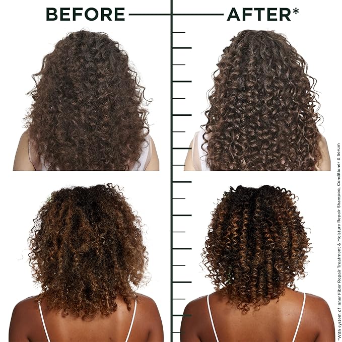 Garnier Fructis Hair Filler Moisture Repair Shampoo and Conditioner Set, Hair Care for Curly, Wavy Hair with Hyaluronic Acid, 10.1 Fl Oz, 2 Items, 1 Kit