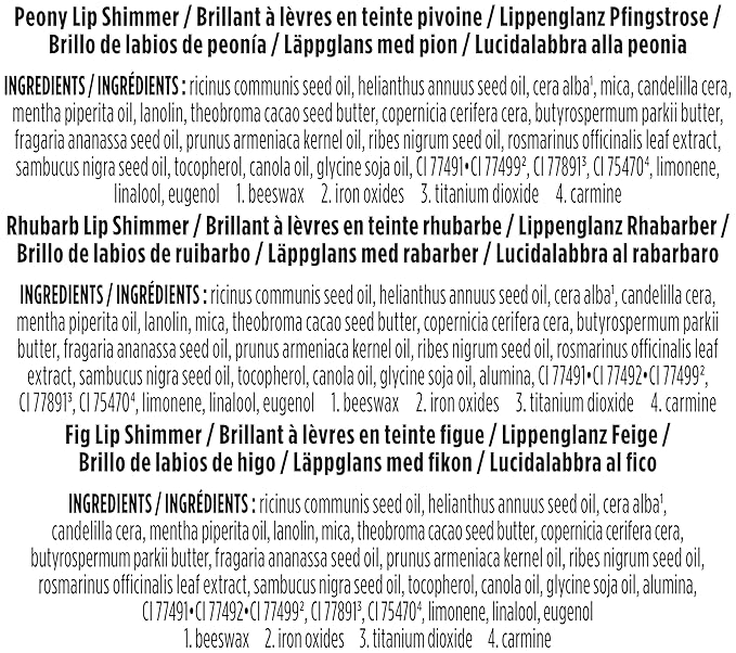 Burt's Bees Lip Shimmer Gift Set, Kissable Color, Warm Collection, 3-Pack, 0.09 oz.