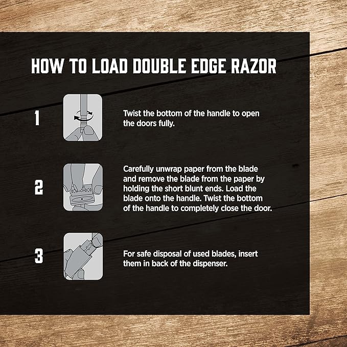 Wilkinson Sword Double Edge Razor for Men With 5 Double Edge Razor Blades Refills