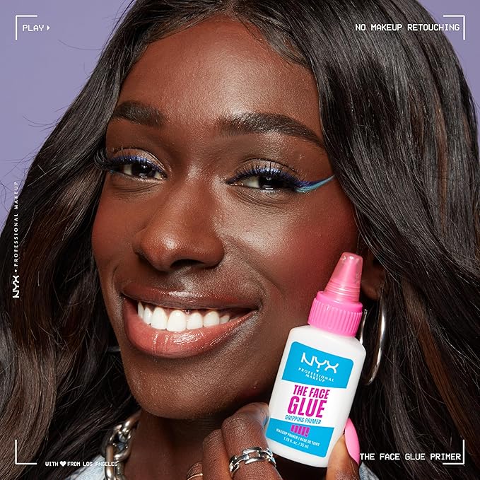 NYX PROFESSIONAL MAKEUP The Face Glue Gripping Primer, Hydrating Makeup Primer with Up To 24HR Wear, Vegan & Cruelty Free