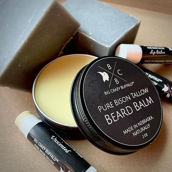 Pure Bison Tallow Beard Gift Set Naturally