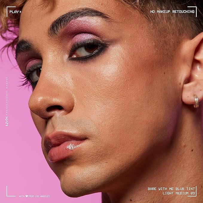 NYX PROFESSIONAL MAKEUP Bare With Me Blur Skin Tint Foundation Make Up with Matcha, Glycerin & Niacinamide - Deep Bronze