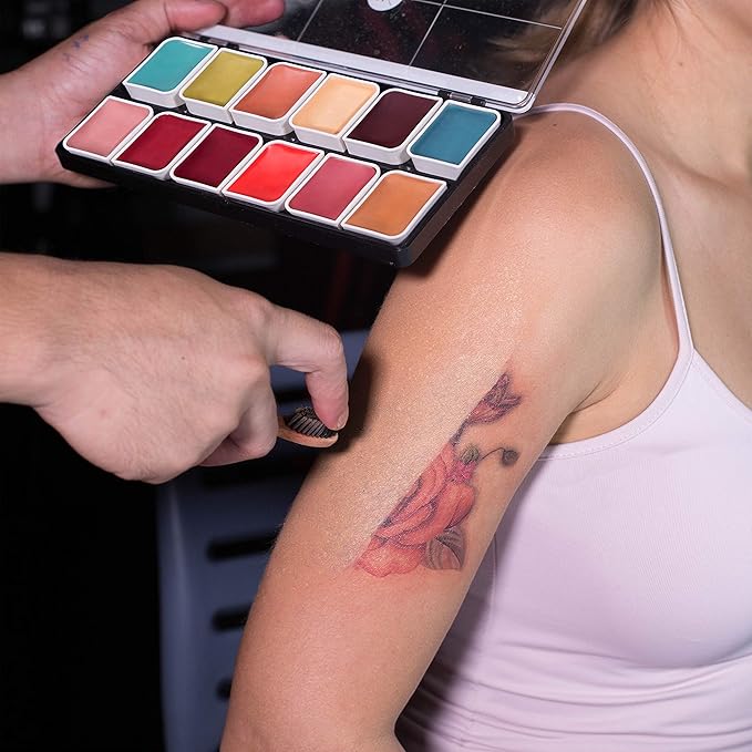 Complexion Alcohol-Activated Palette, Activator, and Remover Kit, Professional SFX Makeup Set