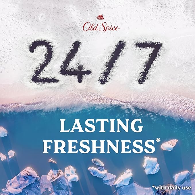 Old Spice GentleMan's Aluminum Free Dry Feel Deodorant for Men, 24/7 Lasting Freshness, Gentle on Skin with Skin Conditioners, Himalayan Sea Salt + Glacier Water Scent, 3.0 oz (Pack of 3)
