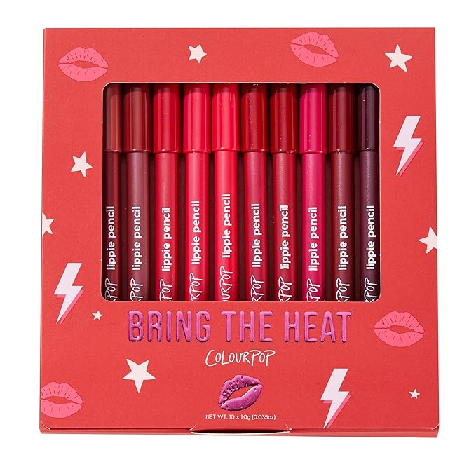 ColourPop Lippie Lip Pencil Vault - High-Pigment, Long-Lasting & Sharpenable Lip Liner with High-Impact Color - Vegan, Cream Formula with Precise Application - Bring the Heat (0.04 oz)