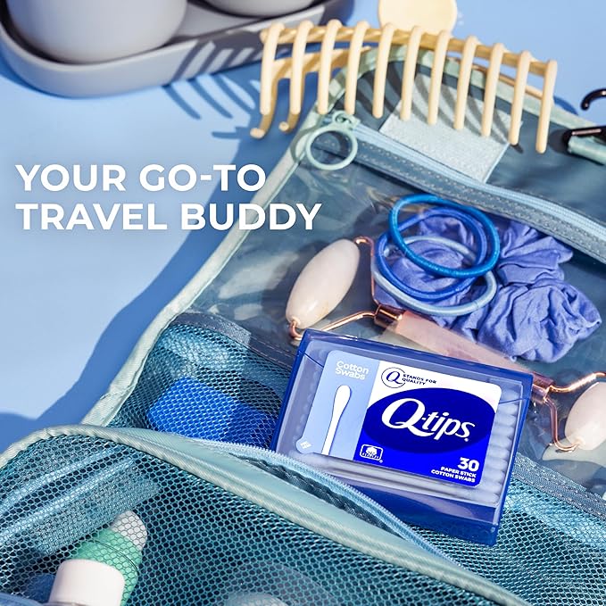 Q-tips swabs travel pack,30 count,