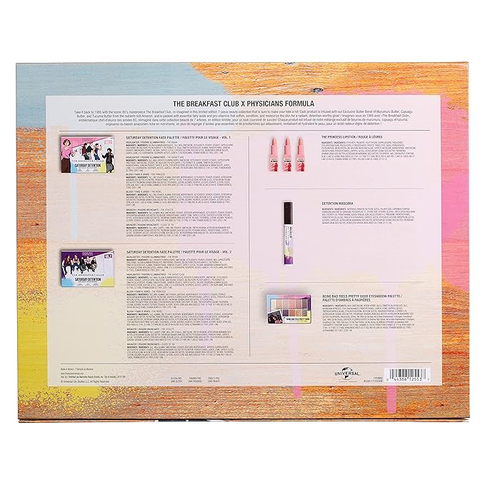 Physicians Formula The Breakfast Club Full Makeup Collection, Bronzers, Blushes, Highlighters, Mascara, 12-Pan Eyeshadow Palette, For Sensitive Skin