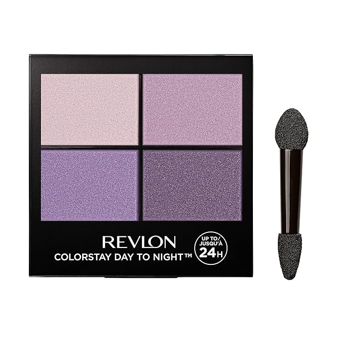 Revlon ColorStay Day to Night Eyeshadow Quad, Longwear Shadow Palette with Transitional Shades and Buttery Soft Feel, Crease & Smudge Proof, 530 Seductive, 0.16 Oz
