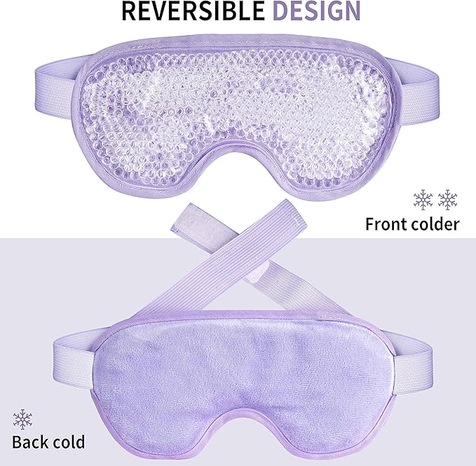 Cooling eye mask with gel