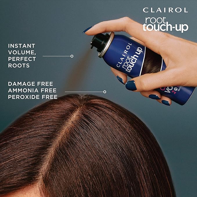 Clairol Root Touch-Up Color + Volume 2-in-1 Temporary Spray, Black Hair Color, Pack of 1