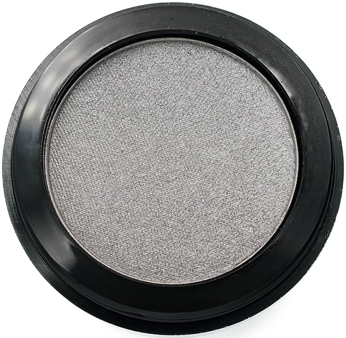 Platinum Silver Shimmering Gray Grey Pewter Pressed Powder Single Vegan Eyeshadow; Talc, Paraben & Cruelty Free