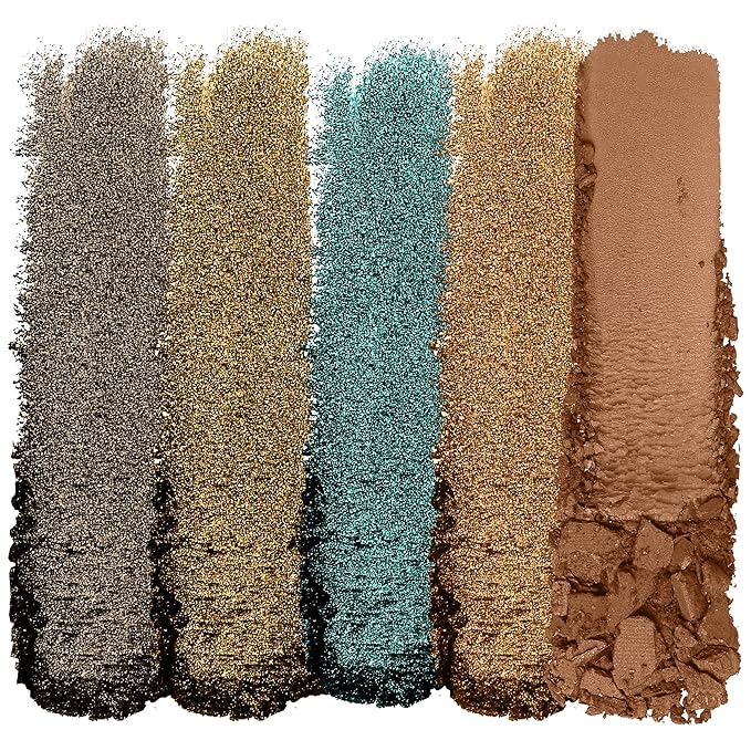 wet n wild Color Icon Eyeshadow Makeup 5 Pan Palette, Matte, Shimmer, Metallic, Long Wearing, Rich Buttery Pigment, Cruelty Free - My Lucky Charm