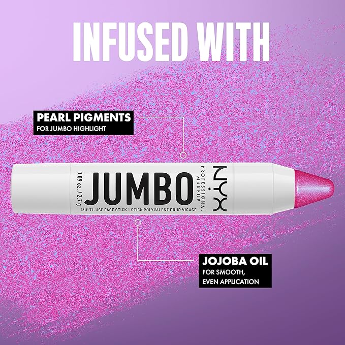 NYX PROFESSIONAL MAKEUP, Jumbo Multi-Use Face Highlighter Stick - Blueberry Muffin
