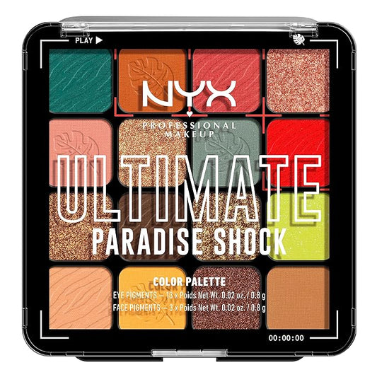 NYX PROFESSIONAL MAKEUP, Ultimate Shadow Palette, Eyeshadow Palette - Paradise Shock